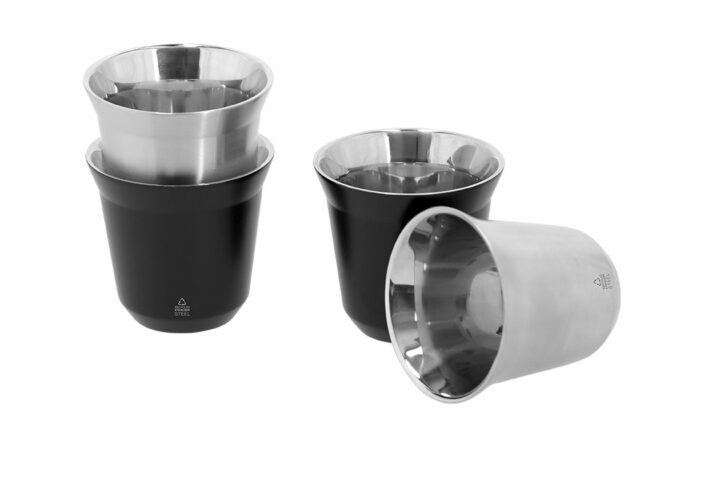 Set de 2 mini-mugs métal 80 ml