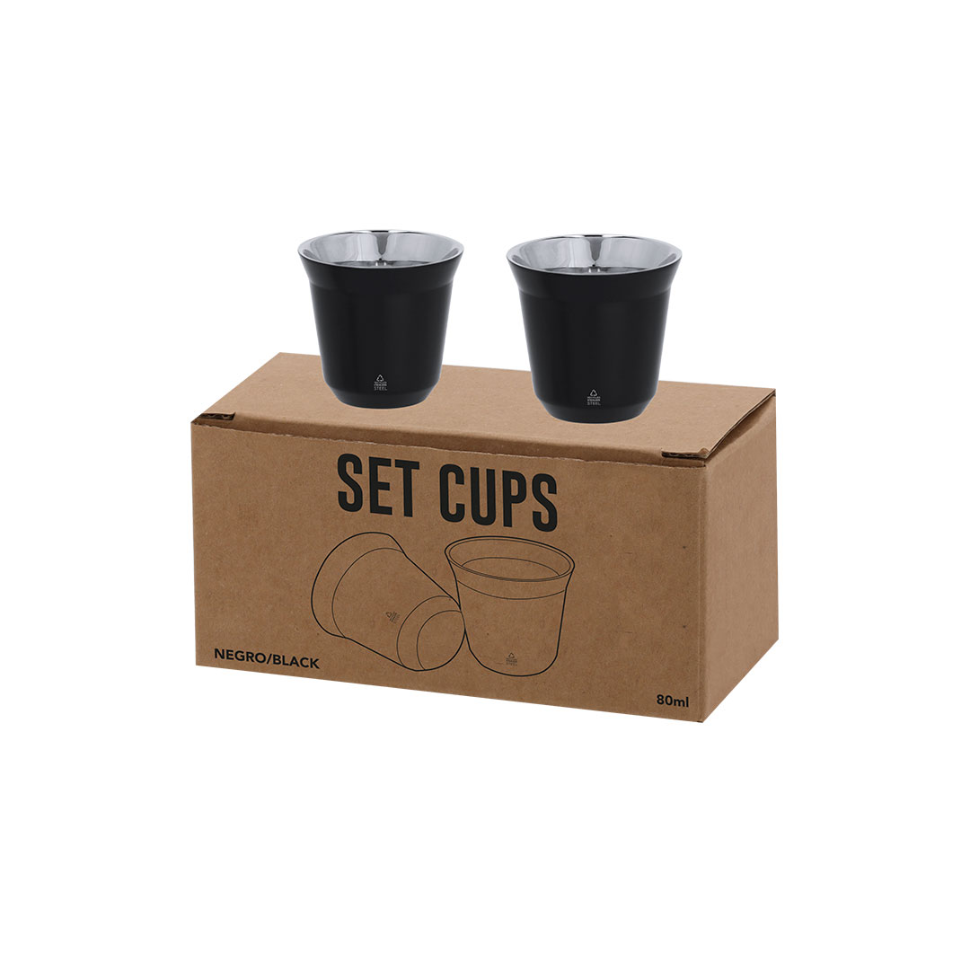 21777-Set de 2 mini-mugs métal 80 ml 21777-Set de 2 mini-mugs métal 80 ml