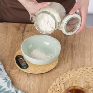 Balance digitale à poser en bois