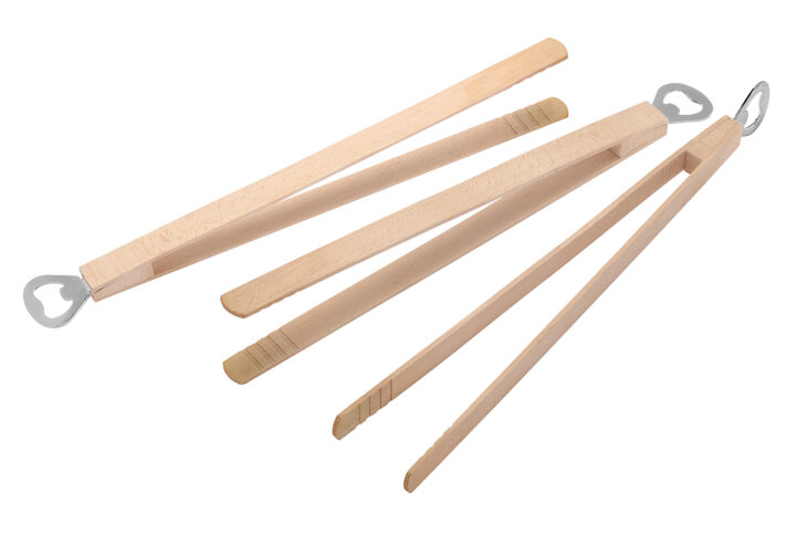 Décapsuleur/pince à griller en bois