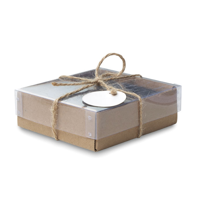 9124-Set de 4 sous-verres carrés ardoise 9124-Set de 4 sous-verres carrés ardoise