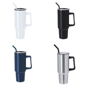 Mug avec couvercle et paille 1.2 litre