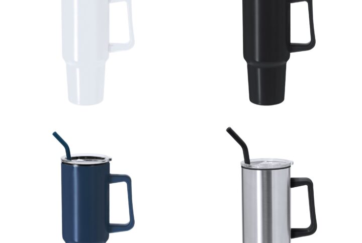 Mug avec couvercle et paille 1.2 litre