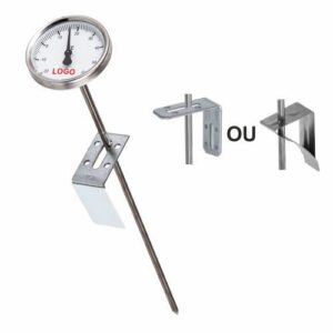 Thermomètre de sol 40 cm avec support