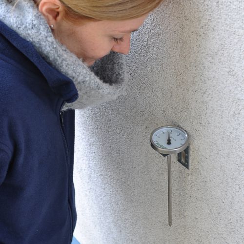 Thermomètre de sol 40 cm avec support