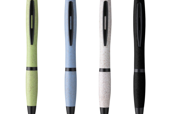 Stylo à bille en paille de blé 4 coloris