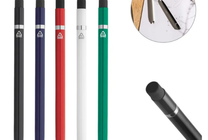 Crayon éternel en aluminium recyclé avec gomme