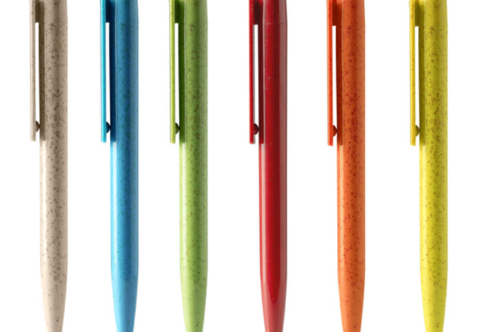 Stylo à bille en paille de blé 6 coloris