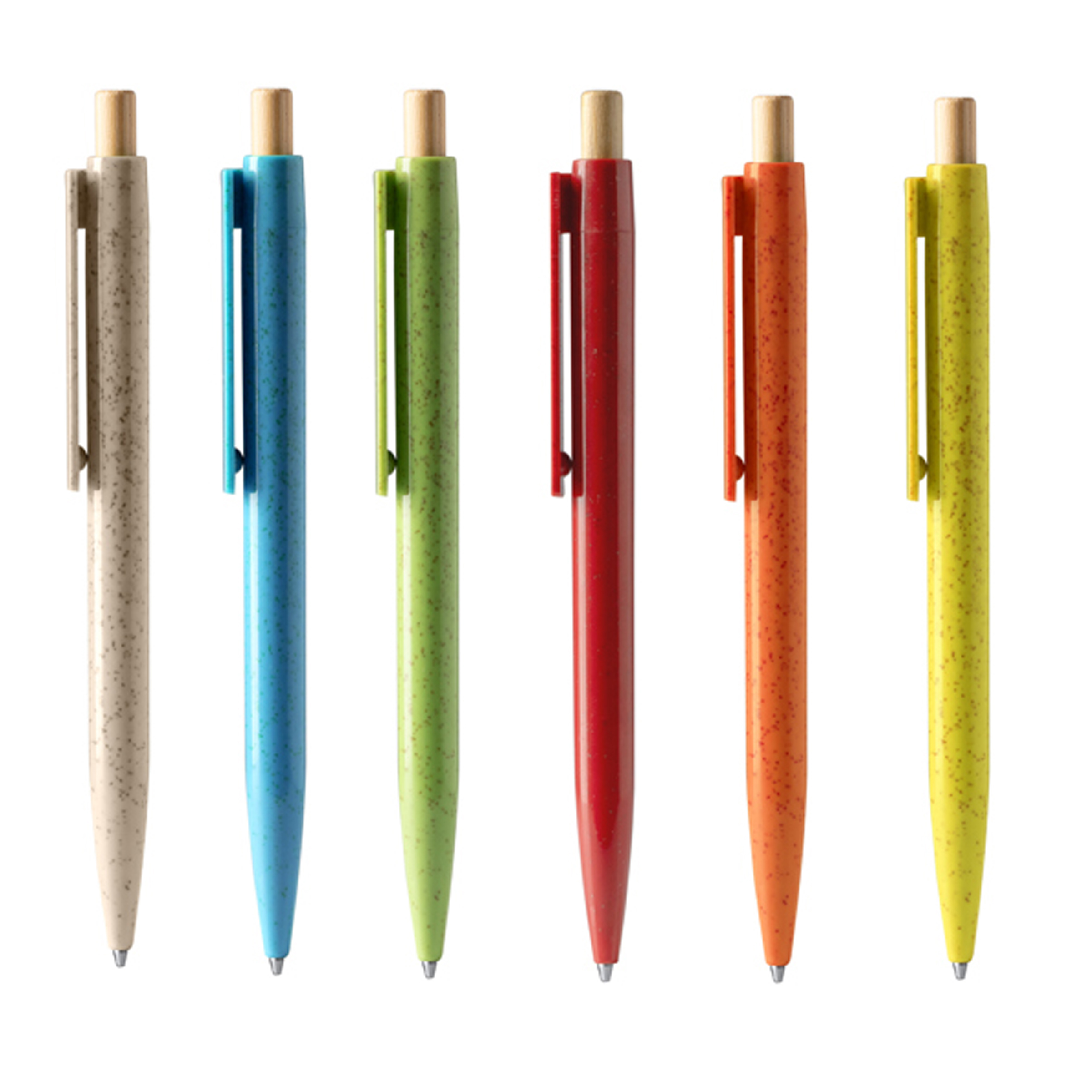 Stylo à bille en paille de blé 6 coloris Stylo à bille en paille de blé 6 coloris