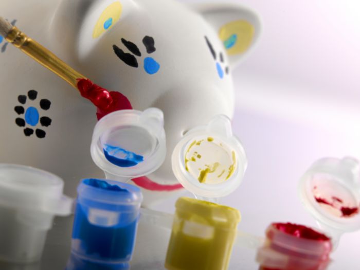 1906-Tirelire cochon à peindre 1906-Tirelire cochon à peindre