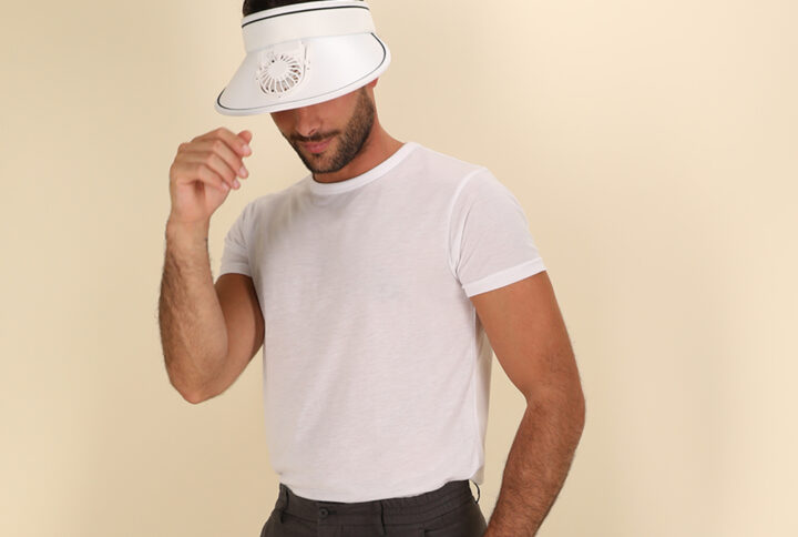 Visière avec ventilateur intégré rechargeable