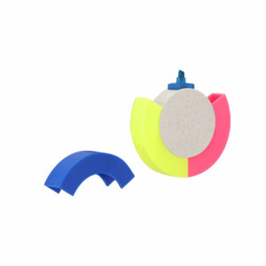 3 surligneurs en forme de cercle en paille de blé recyclée