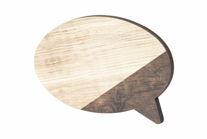 Aimant/magnet bois en forme de bulle