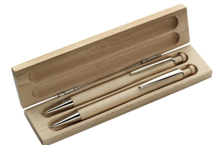 Parure de stylos en bois