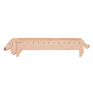 Règle de 12 cm en bois forme chien