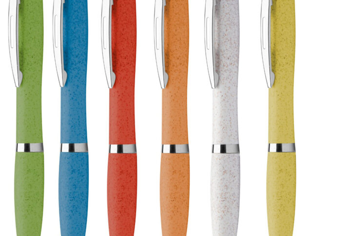 Stylo à bille en paille de blé 6 coloris