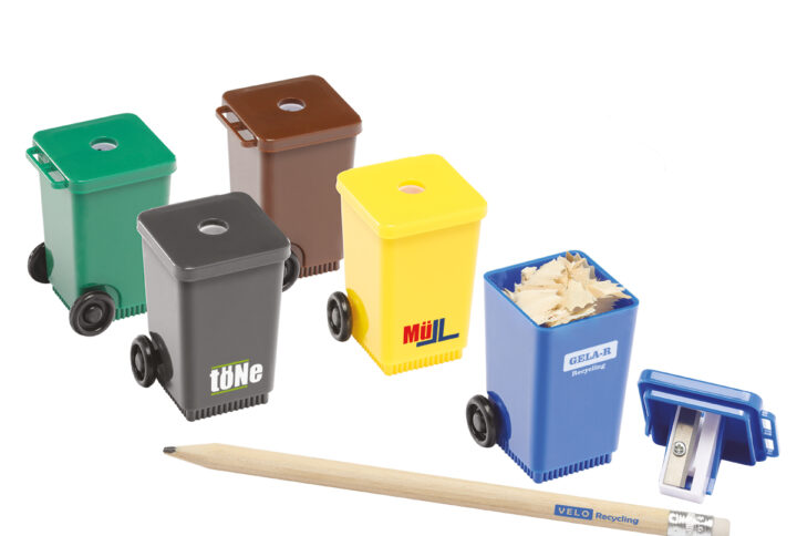 Taille-crayon contenair poubelle