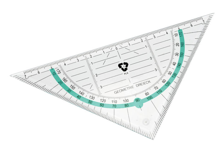 Equerre/rapporteur en maïs recyclé