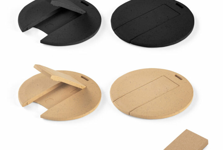 Clé usb plate en paille de blé recyclée