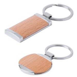 Porte-clés 2 formes au choix bois et métal