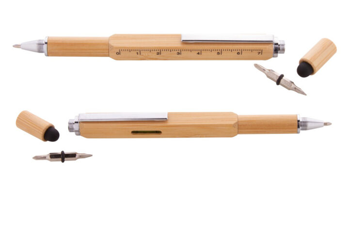 Stylo multifonctions en bois de bambou