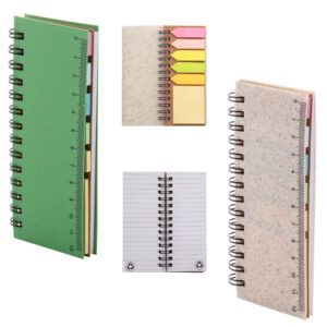 Mini bloc-notes en paille de blé recyclée