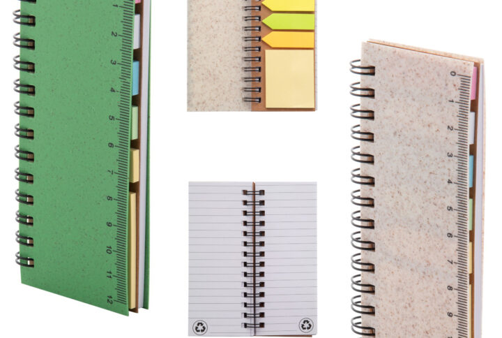 Mini bloc-notes en paille de blé recyclée