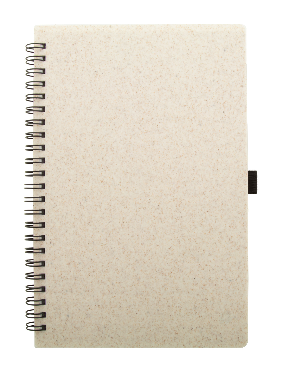 800770-Bloc-notes A5 en paille de blé recyclée 800770-Bloc-notes A5 en paille de blé recyclée