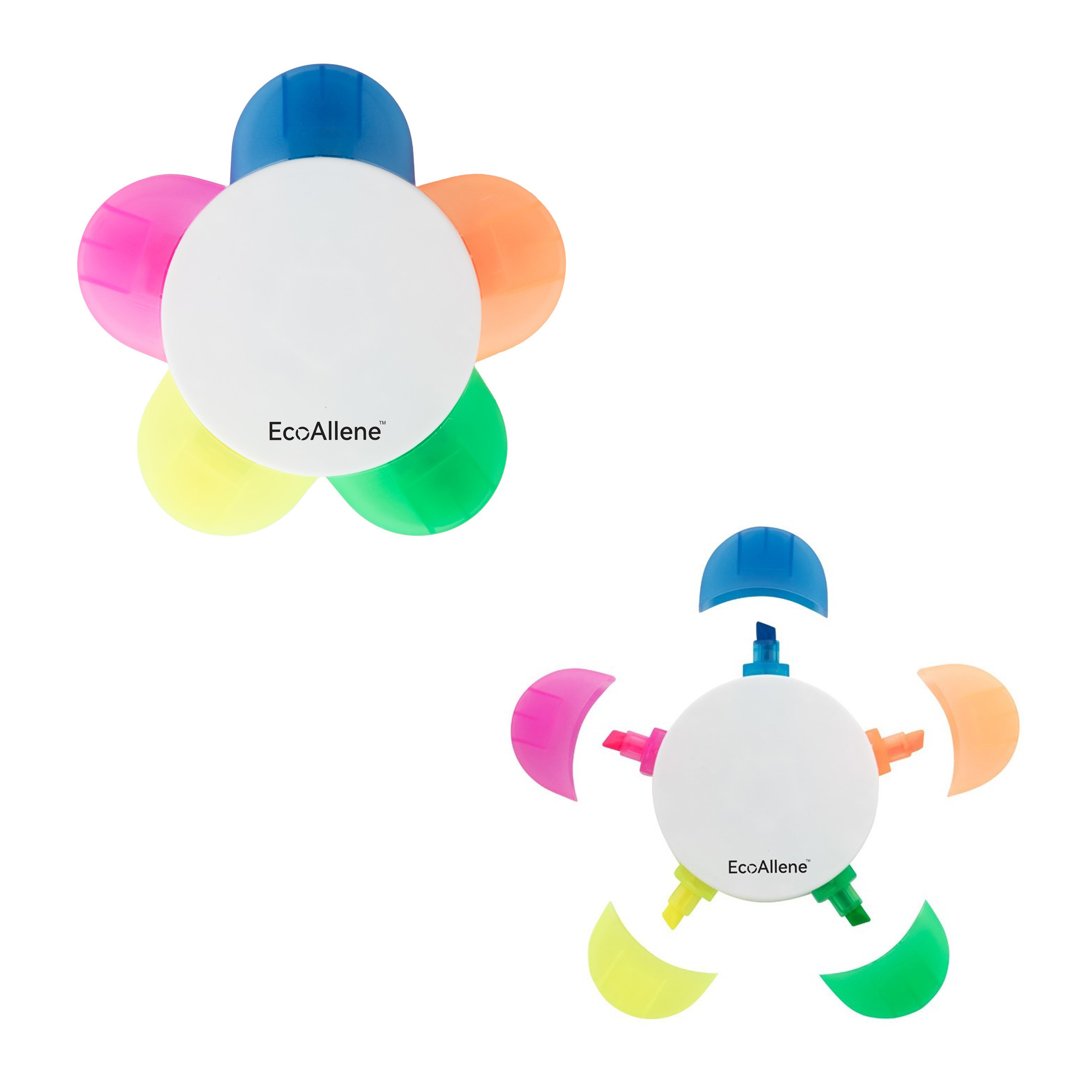 5 surligneurs en forme de pétales de fleur 5 surligneurs en forme de pétales de fleur