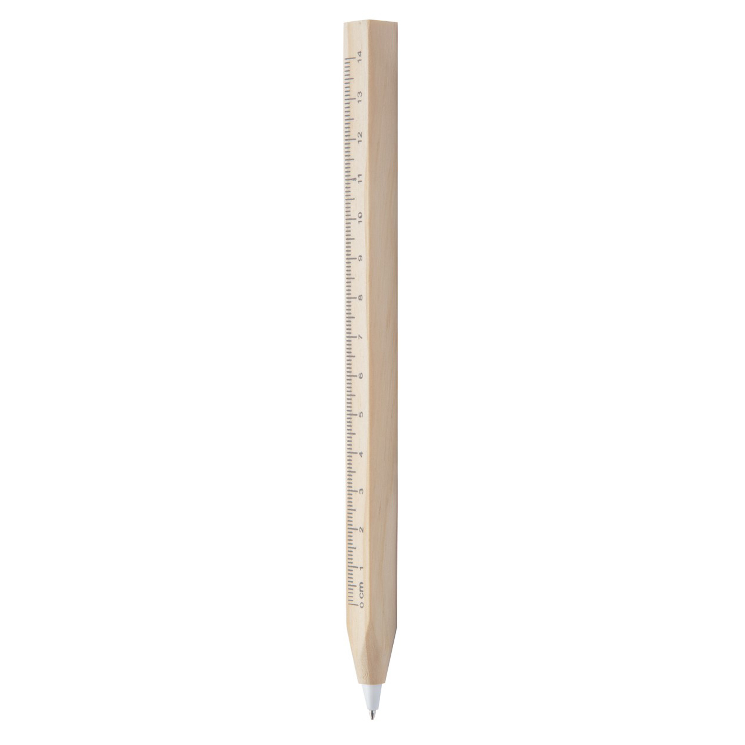 810429-Stylo à bille en bois avec règle 810429-Stylo à bille en bois avec règle