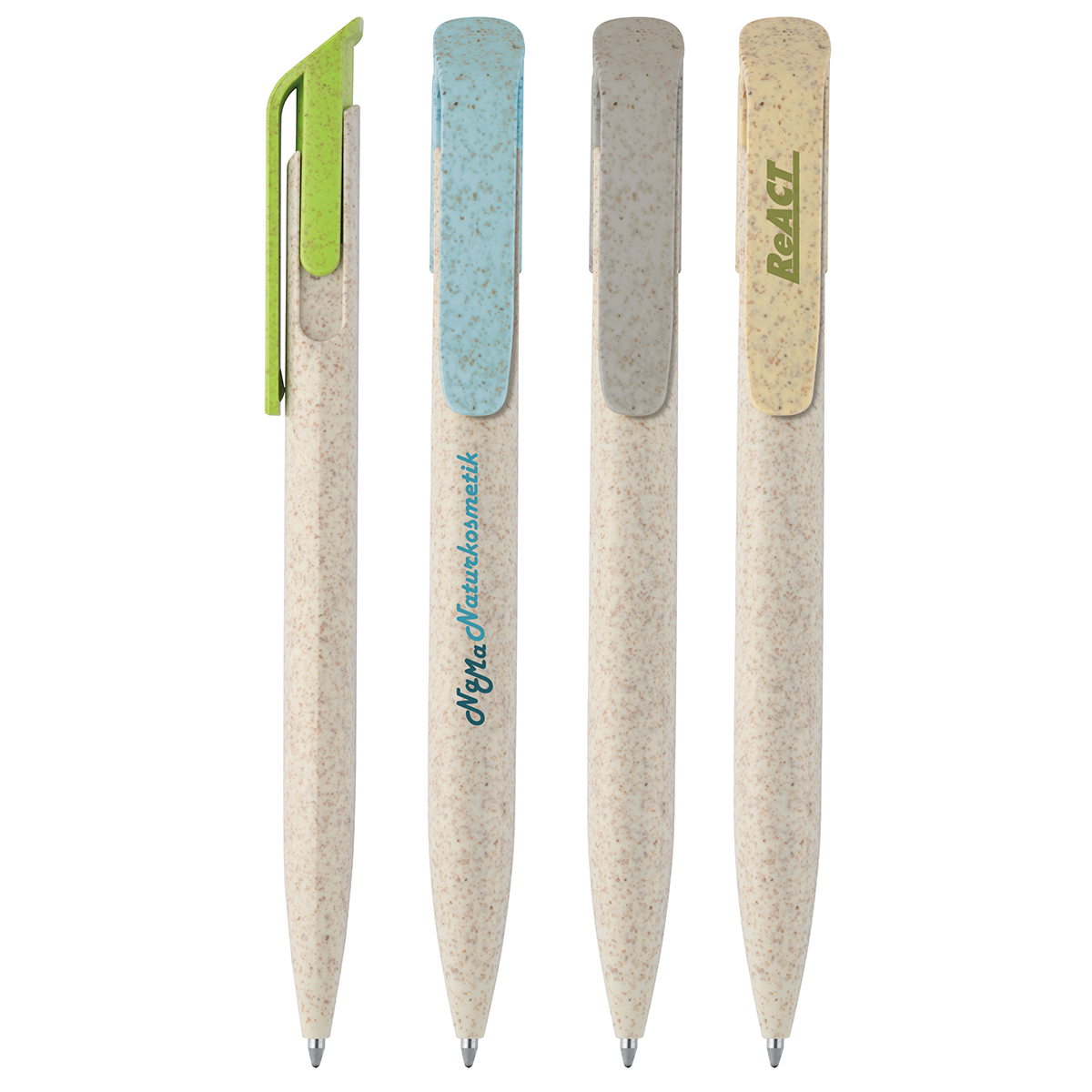 Stylo à bille en paille de blé 4 coloris Stylo à bille en paille de blé 4 coloris