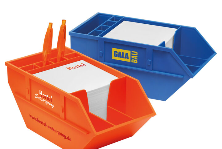 Bloc cube sur container de recyclage 6 coloris