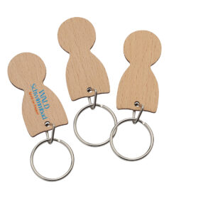 Porte-clés jeton bois