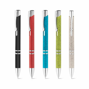 Stylo à bille en paille de blé 5 coloris