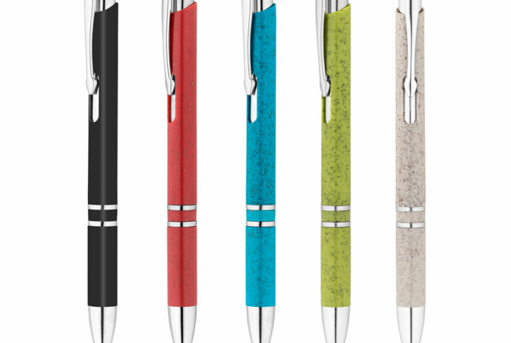Stylo à bille en paille de blé 5 coloris