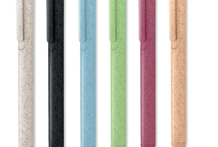 Stylo à bille en paille de blé 6 coloris