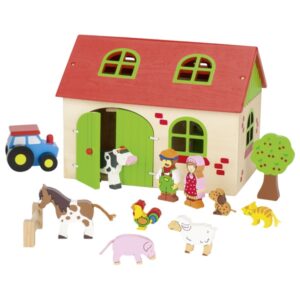 Ferme avec 13 accessoires en bois