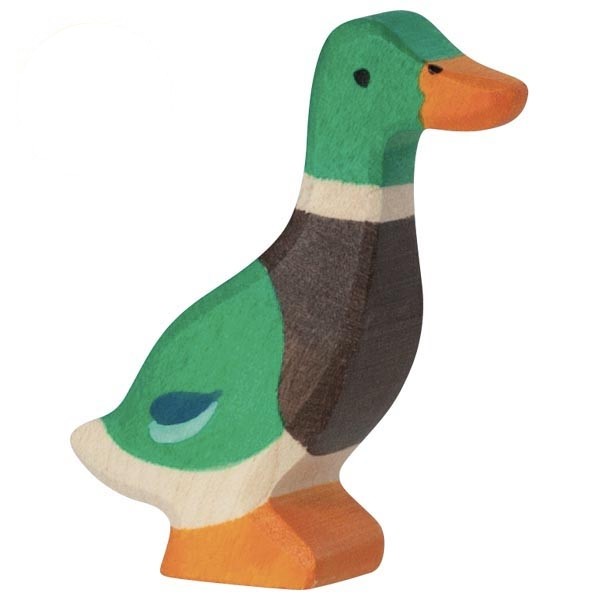 Figurine de canard bois