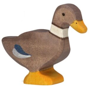Figurine de canard bois