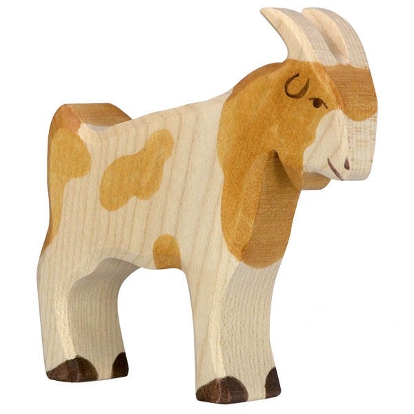Figurine de chèvre bois