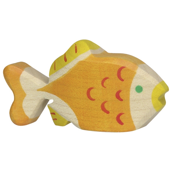 Figurine de poisson en bois