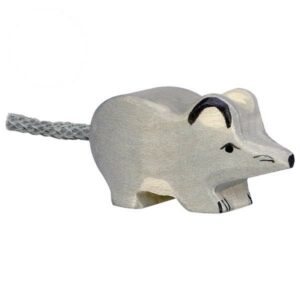 Figurine de souris en bois