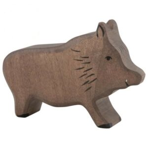 Figurine de sanglier en bois