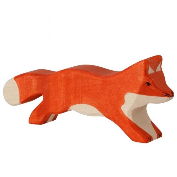 Figurine de renard en bois
