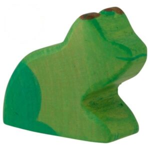Figurine de grenouille en bois