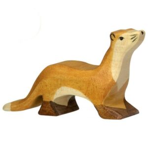 Figurine de furet en bois