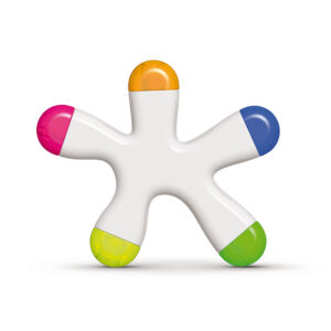 5 surligneurs en forme d'étoile