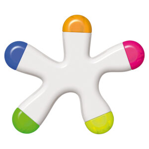 5 surligneurs en forme d'étoile