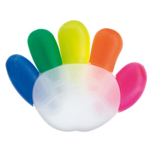 5 surligneurs en forme de main