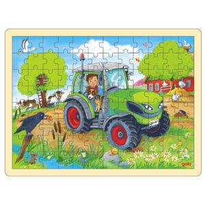 Puzzle tracteur au champ x 96 pièces